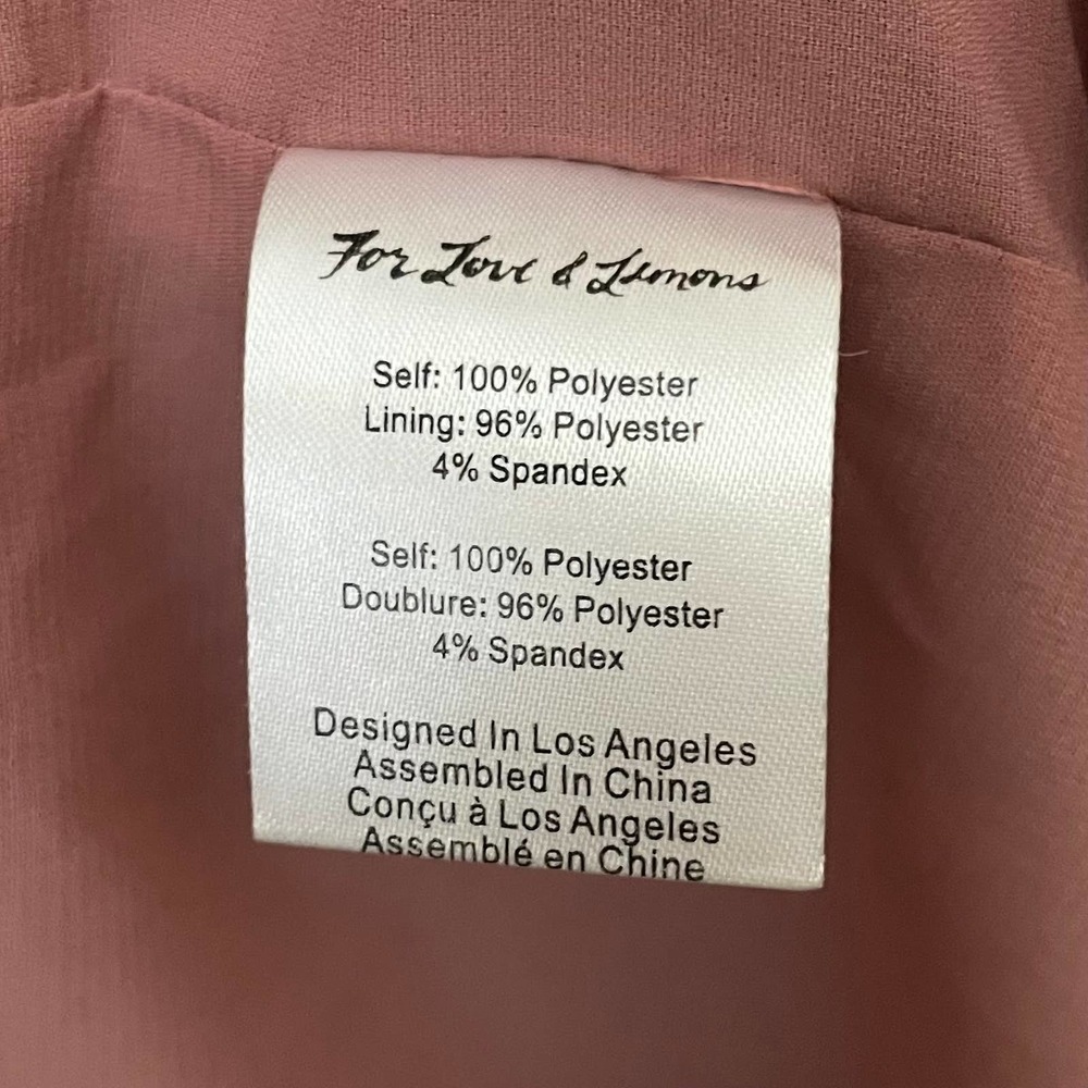 For Love & Lemons Dress Womens Small Rose Gold Mini Sequins Sparkly V-Neck Party - Picture 13 of 14